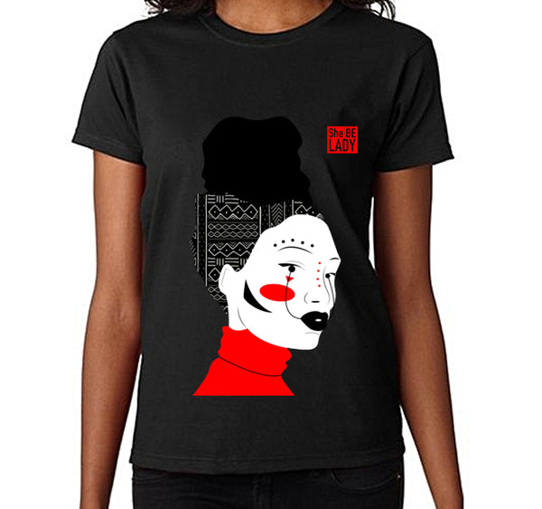 Women's She Be Lady Art T-Shirt (Black)